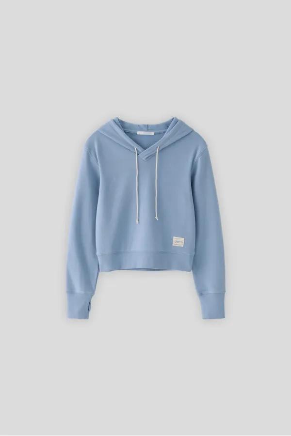 T/T Soft crop hoodie (skyblue)