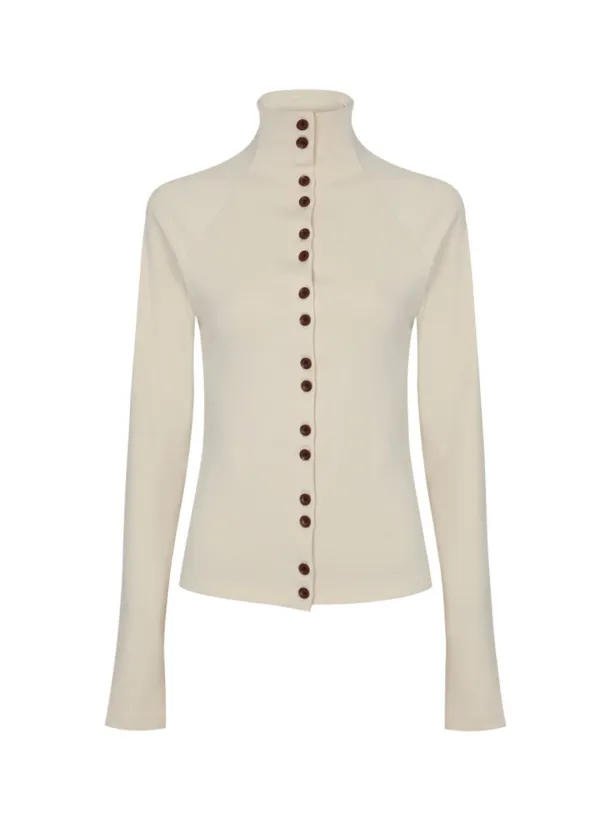 Gemma Button Top (Ivory)