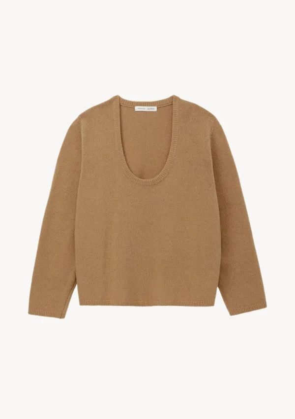 Ellen U-Neck Knit in Beige