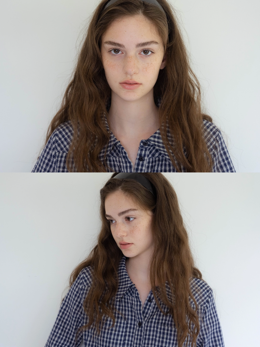 헤더먼트 compact shirts (navy check) 상품 이미지 3