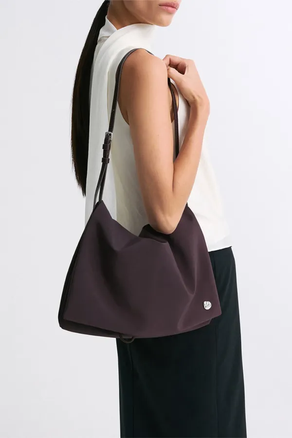 PADDED SHOULDER BAG BROWN