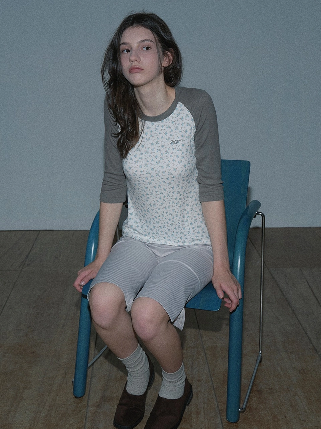 마가린핑거스 FLORAL RAGLAN T-SHIRT (KHAKI BEIGE) 상품 이미지 1