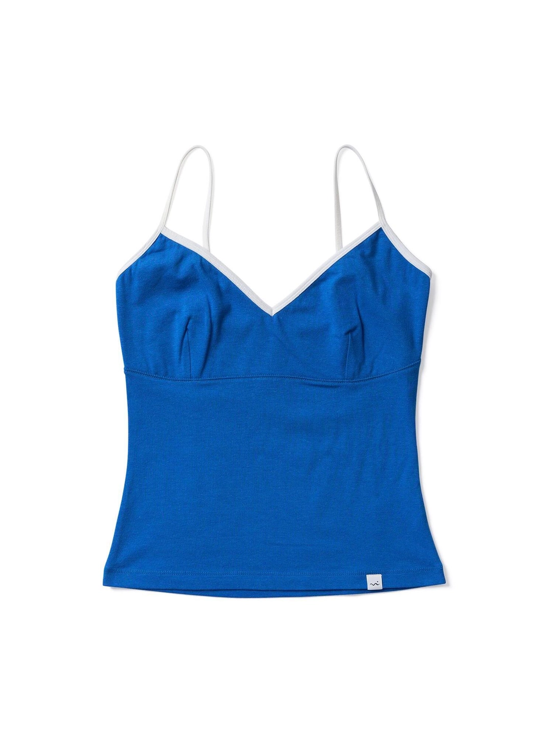 포에브 Velvet Strap Sleeveless Top - Blue 상품 이미지 3