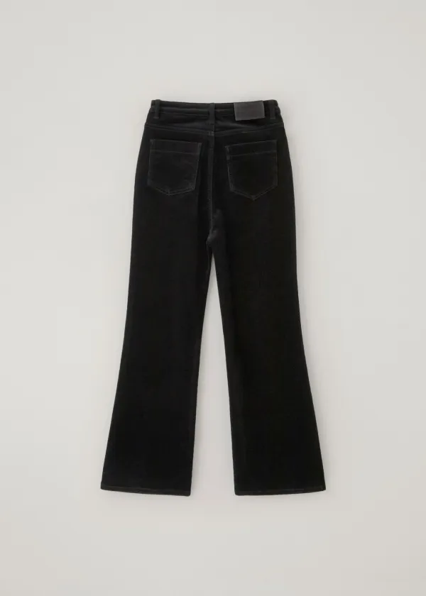 Corduroy Fenn curved leg jeans (black)