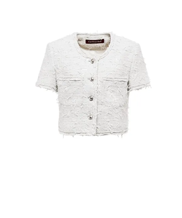 Twinkle summer Tweed jacket white