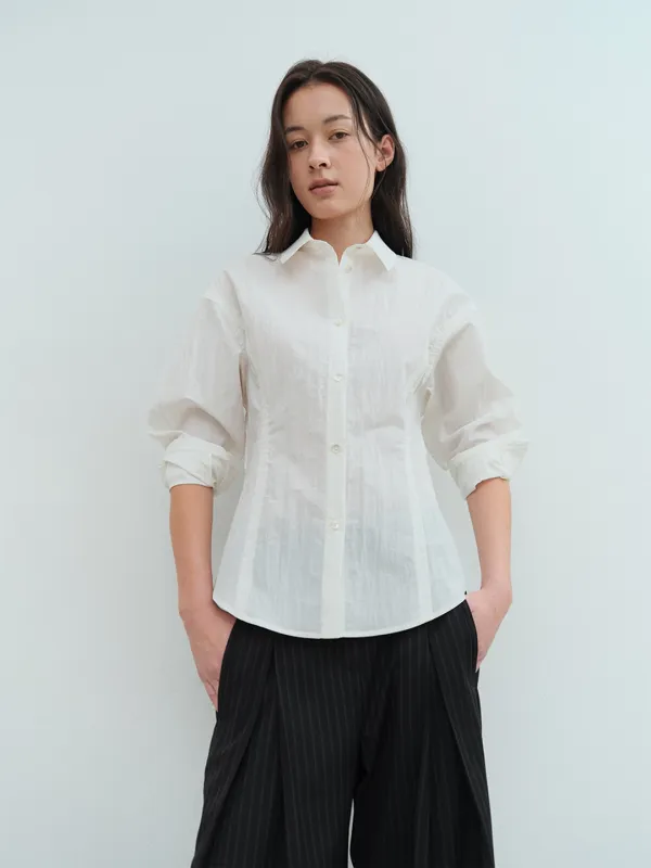 TVS LINE OVERFIT SHIRT_WHITE
