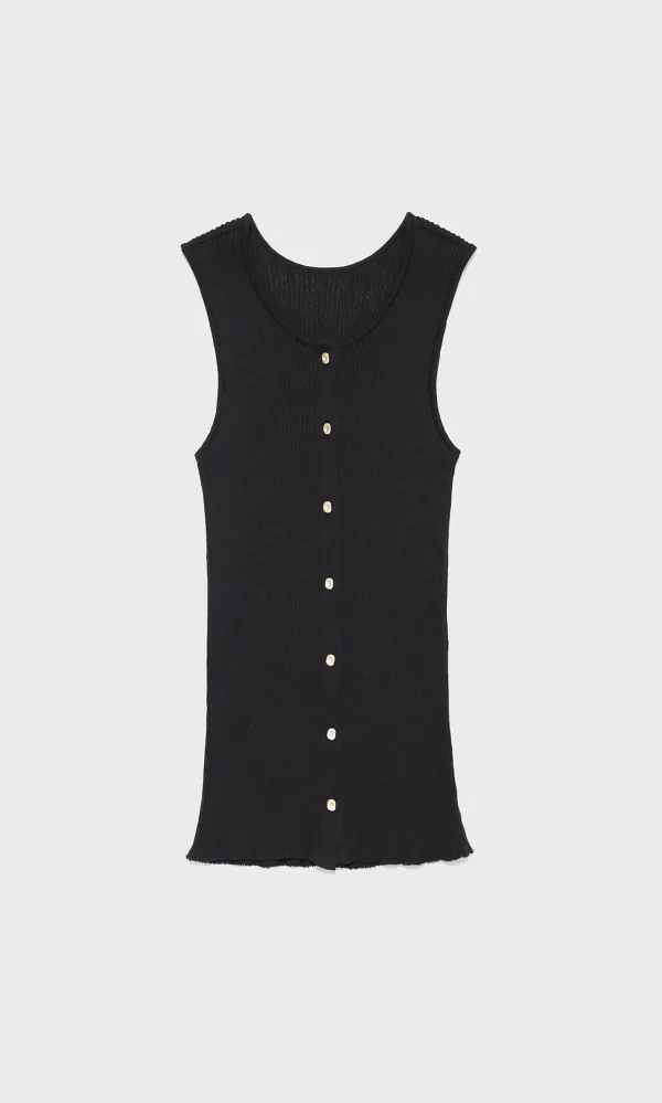 Shell Sleeveless Knit_Black
