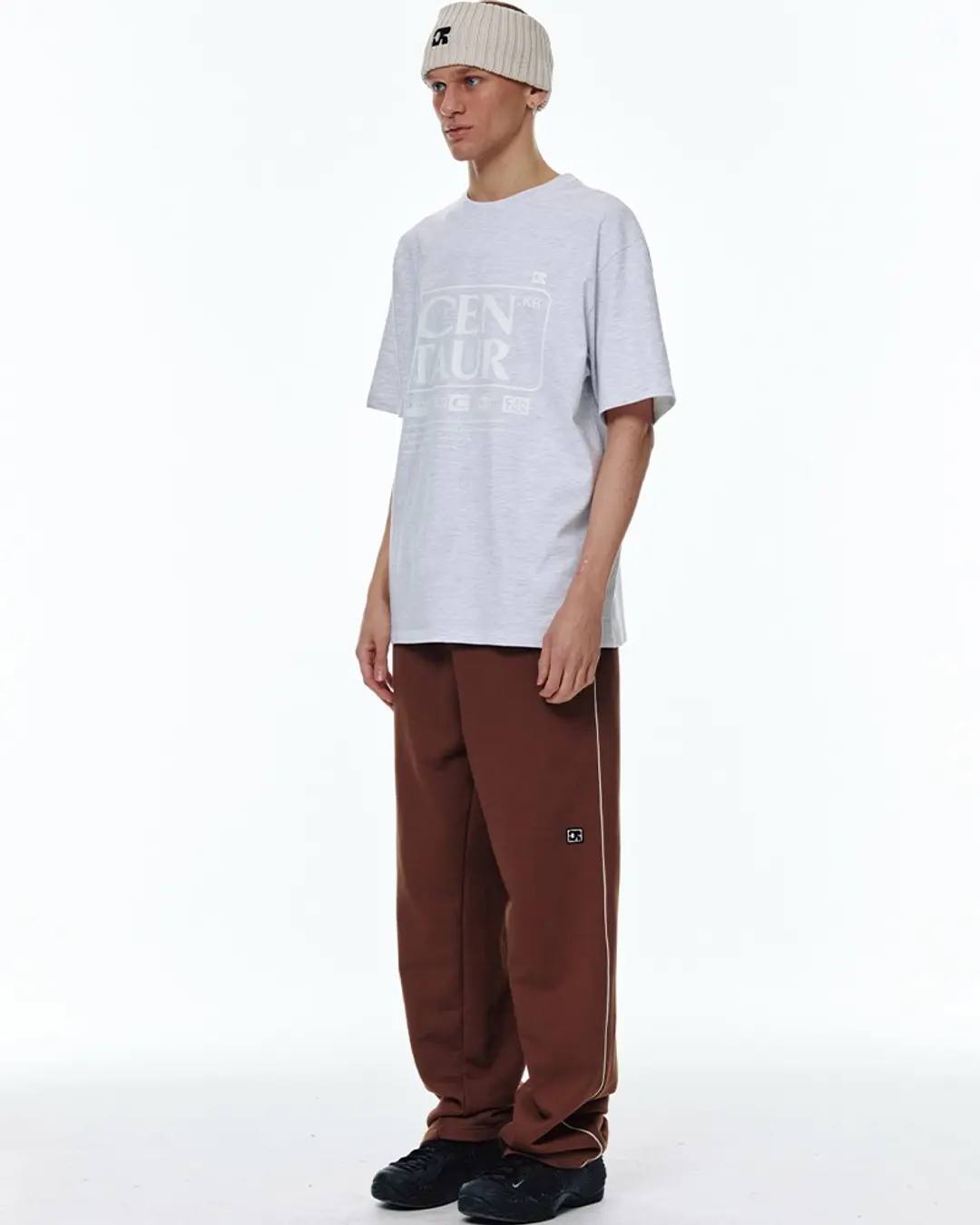 센토르 SIDE LINE WIDE SWEATPANTS_BROWN 상품 이미지 1
