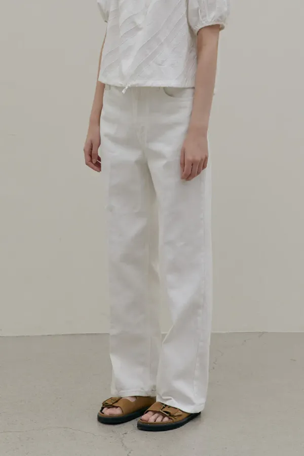 [5차] Lei white denim pants