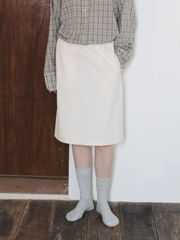 Banding midi skirt - Ecru