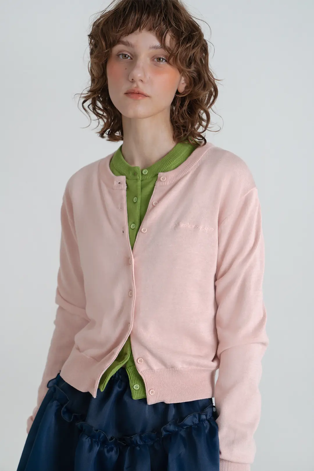 위드아웃썸머 Slim round cardigan_pink 상품 이미지 2