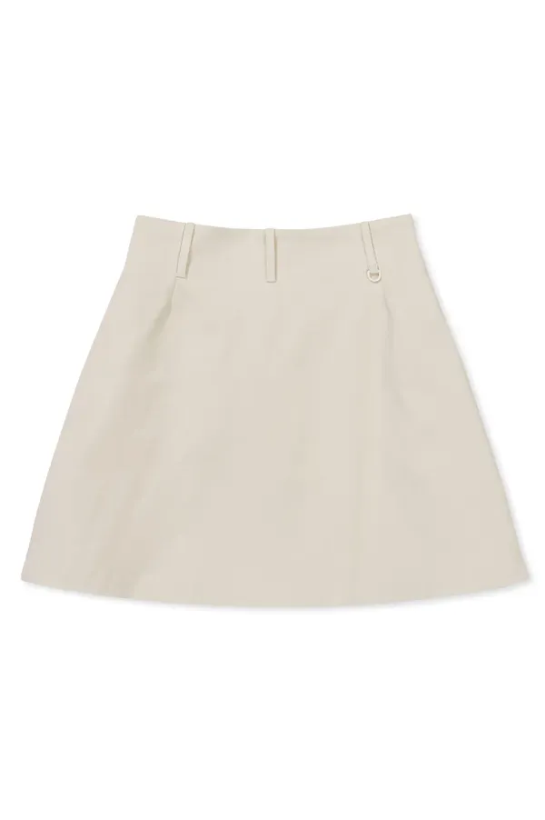 [24SS clove] Logo Balloon Skirt (Light Beige)