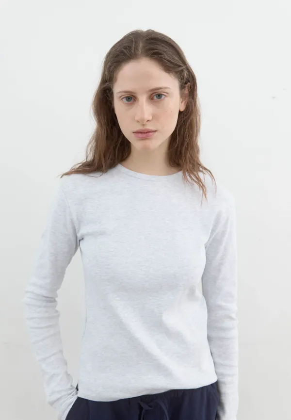 Essential cotton long sleeve (melange gray)