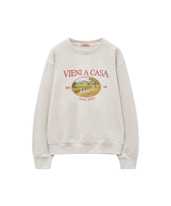 A3554 VIENI A CASA heritage 스웨트 셔츠_Oatmeal