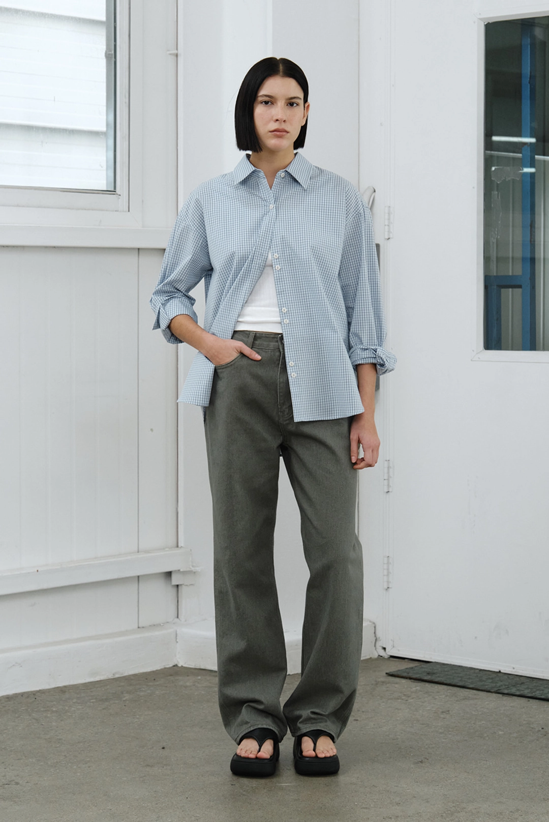 브렌다 브렌든 cation color pants - khaki 상품 이미지 2