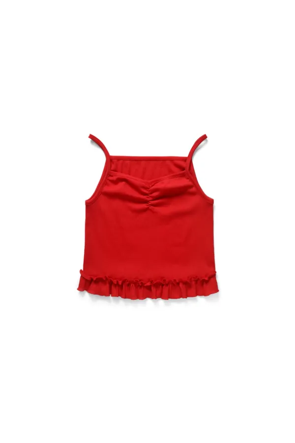 Poppy shirring sleeveless_red