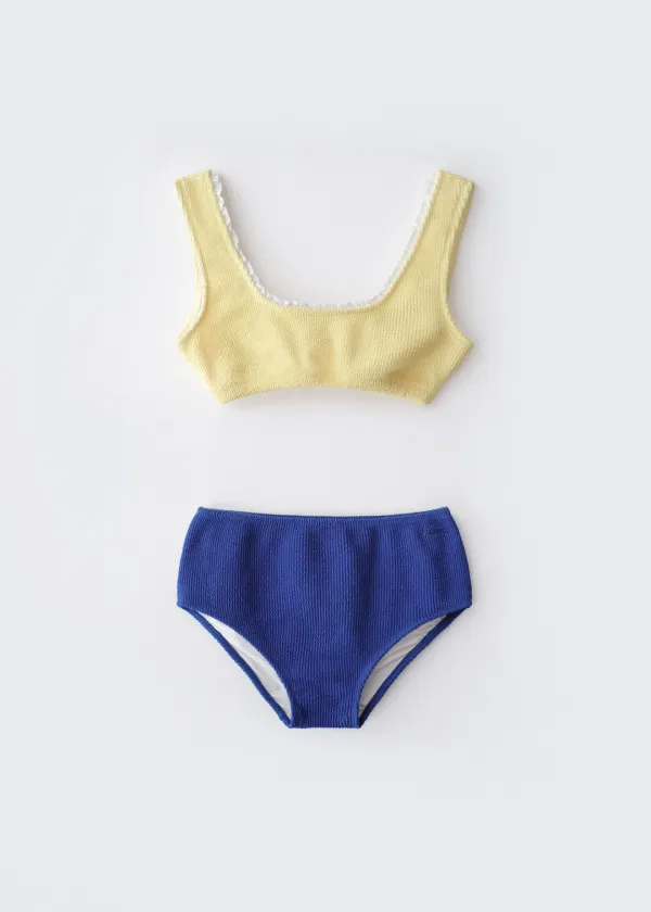 Crinkle lace bikini (yellow)