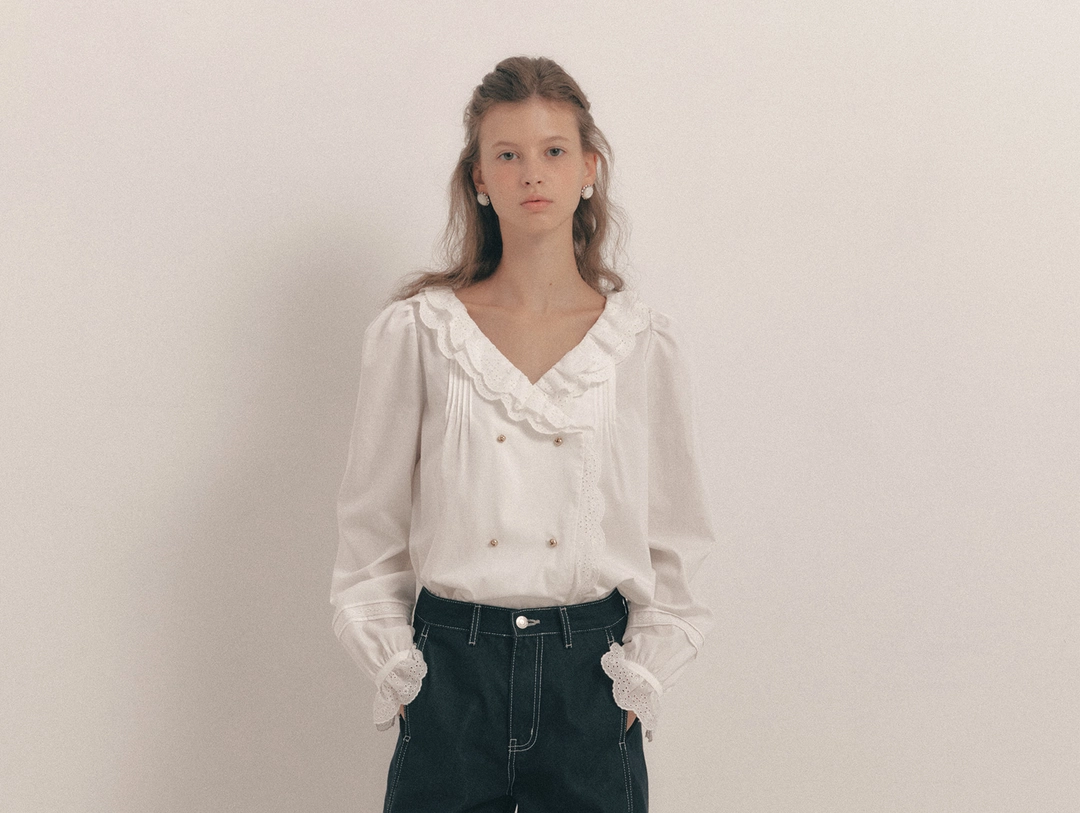 플로움 Antique Button Blouse 상품 이미지 3