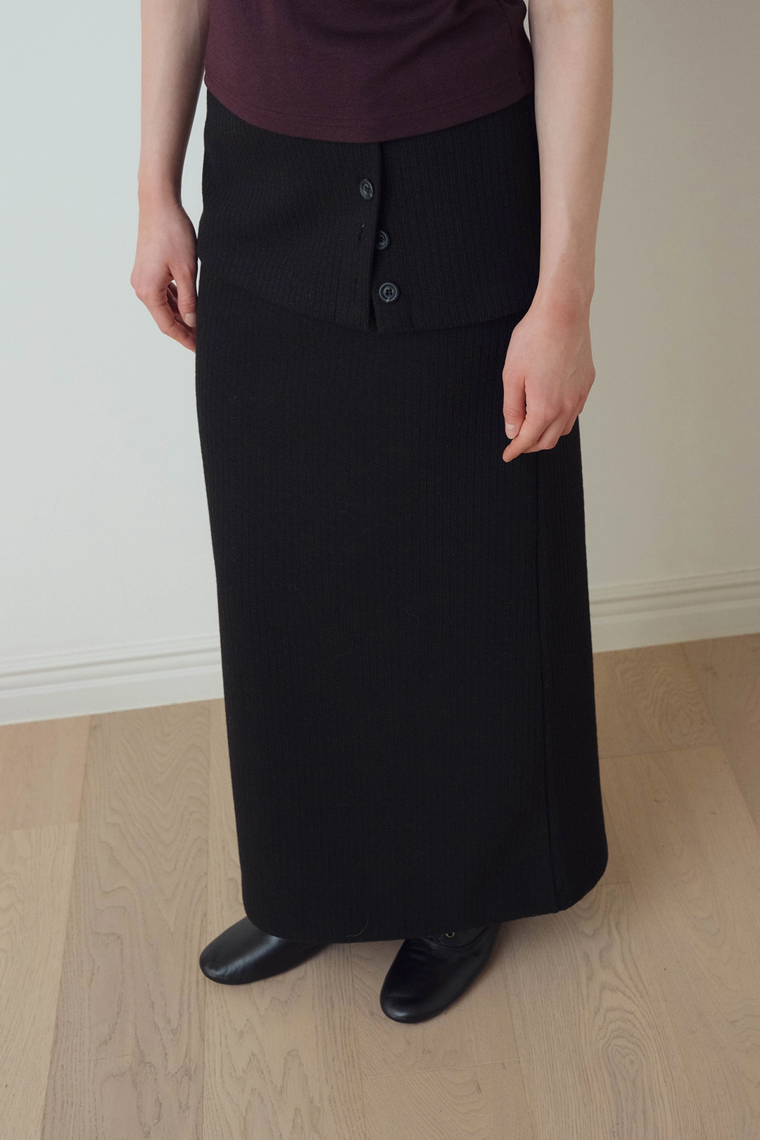 샤드라마 ROHA LAYERED SKIRT [BLACK] 상품 이미지 2