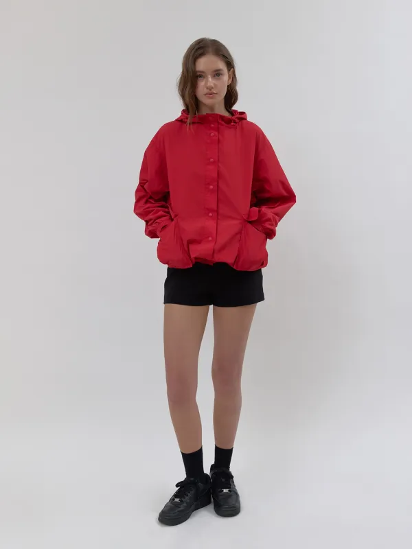 parachute hoodie jumper (tomato)