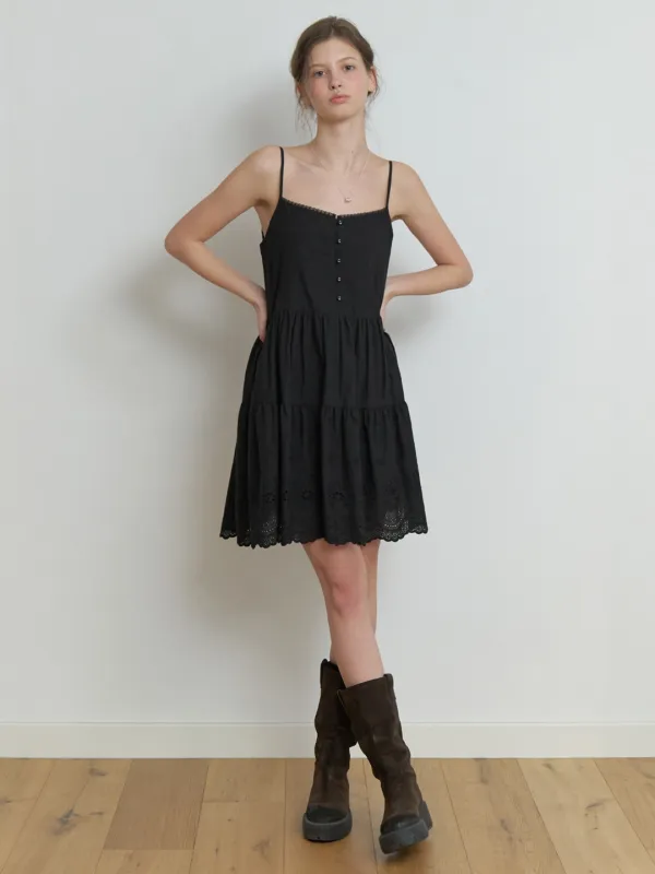 Alov lace mini dress (black)