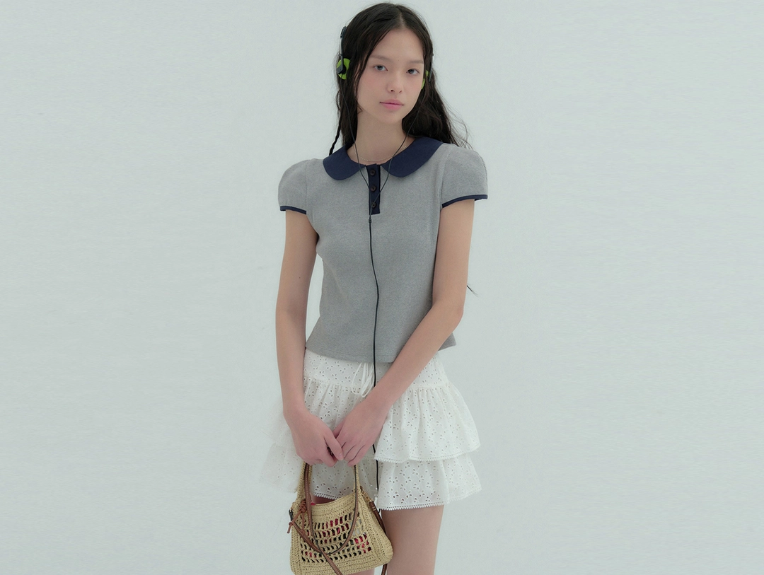 플로움 Mignon Collar T-Shirt(2Color) 상품 이미지 3