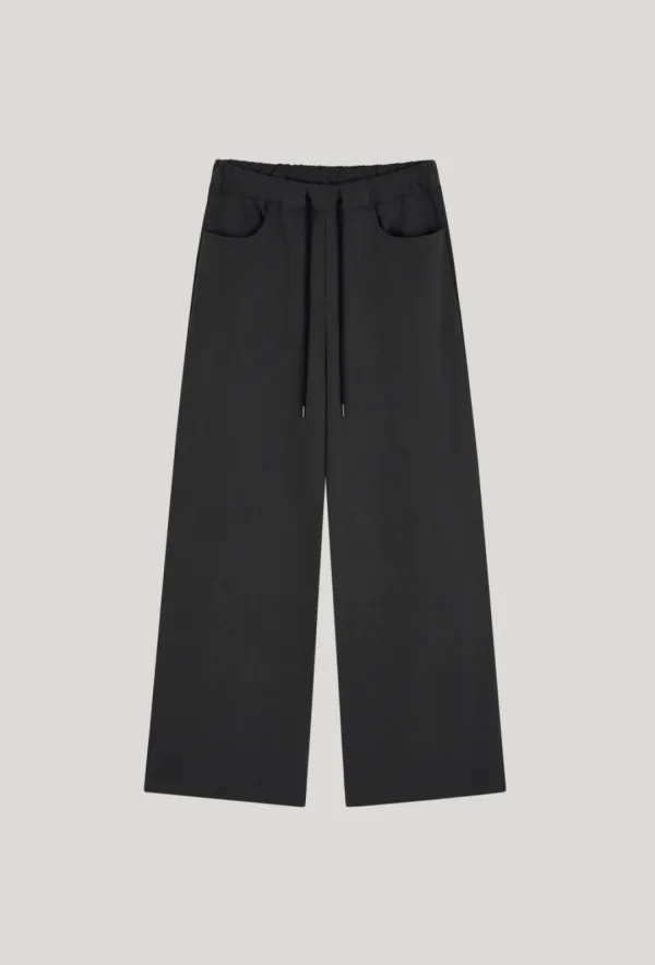 wide sweat pants_dark gray