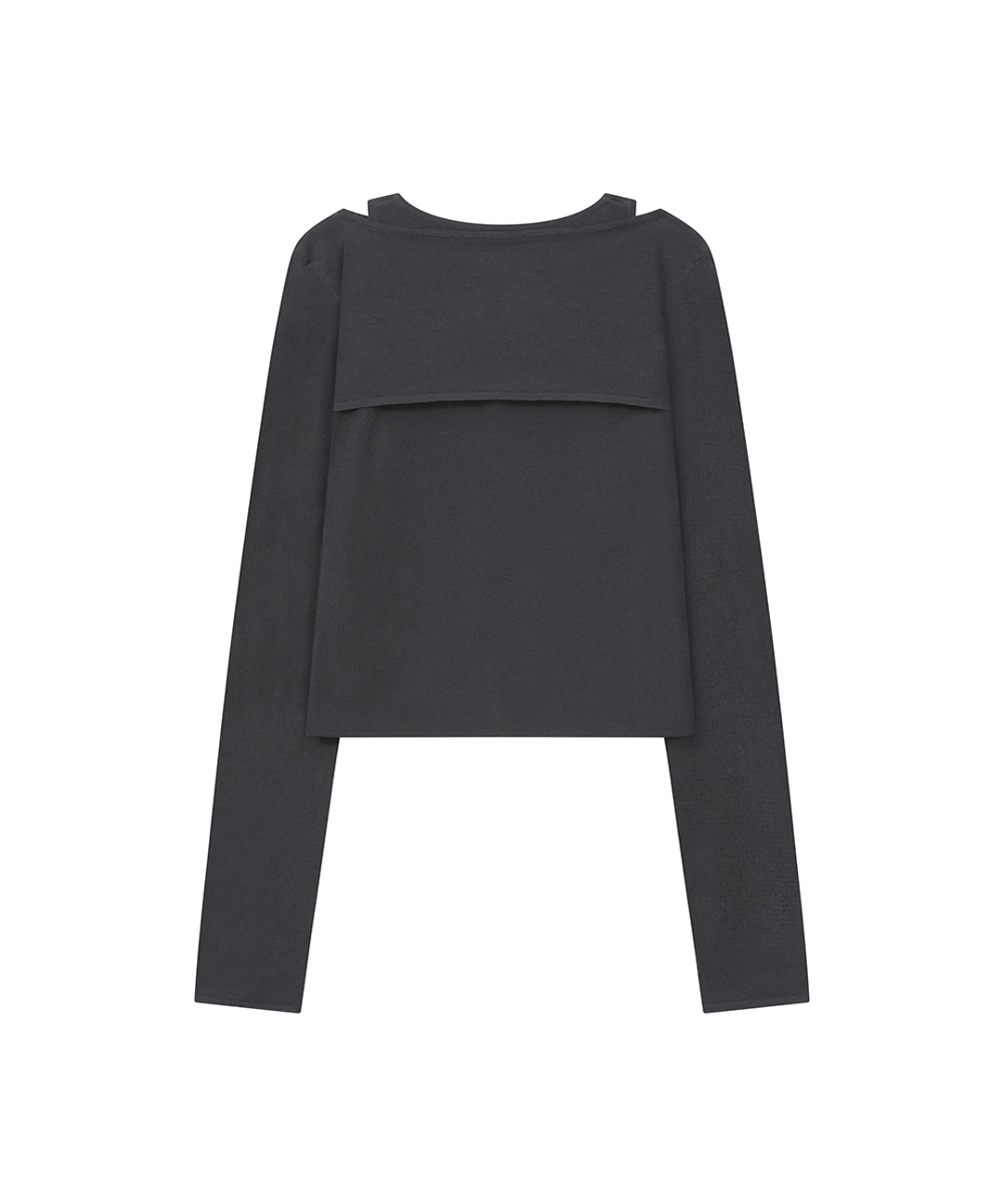 미세키서울 Layered bolero knit top CHARCOAL 상품 이미지 2