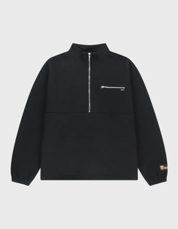 SPORT WOOL HALF-ZIP / Black