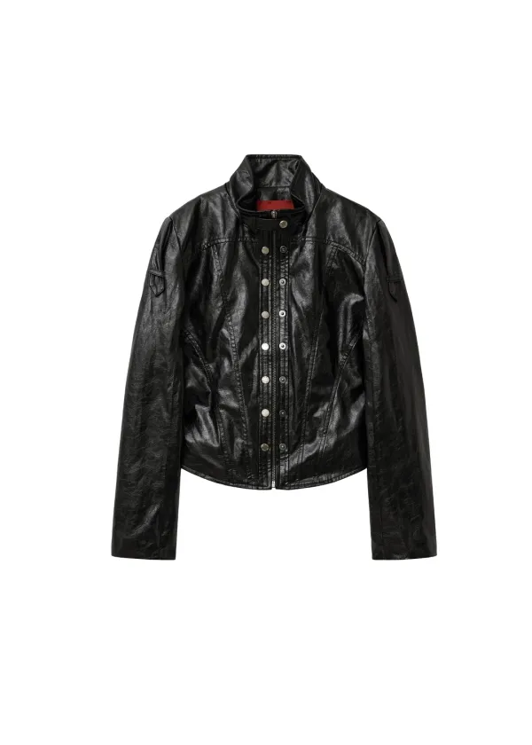 [2ND 10/13~ 발송] VELOCITY FITTED LEATHER JACKET, BLACK - bohemseo