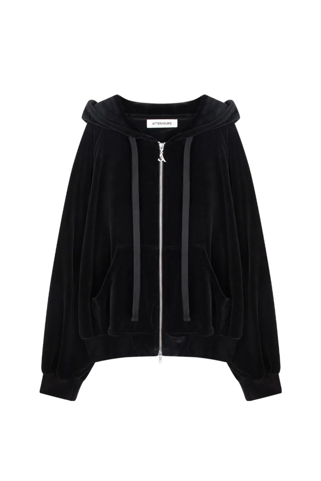 애프터아워즈 VELVET HOODIE ZIP-UP (VELVET BLACK) 상품 이미지 1