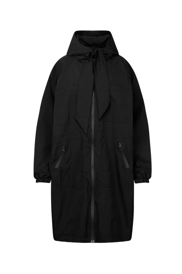 TIE FIELD COAT (UNISEX) BLACK