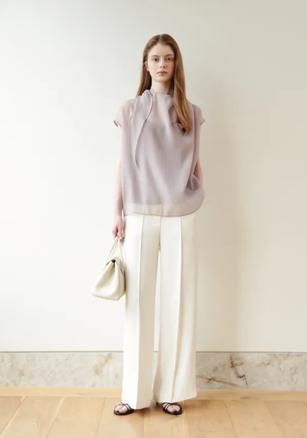 ROHE TIE BLOUSE