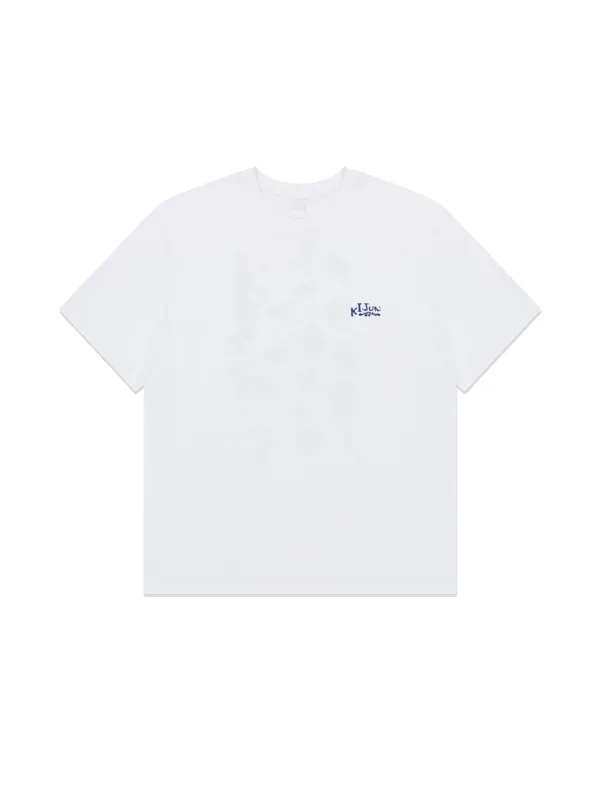 Bleu Marine Oversized Tee UNISEX White