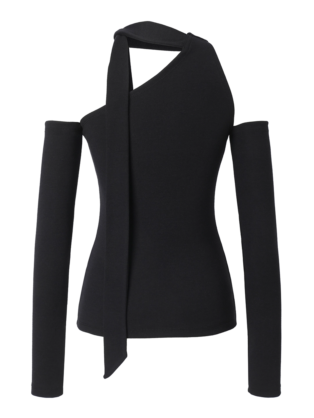 이네기 [4th Reorder] Birth Shirring Scarf Top (black) 상품 이미지 3