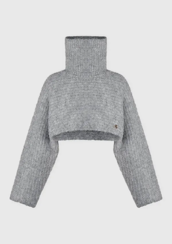 Crop Brushed Bolero Knit