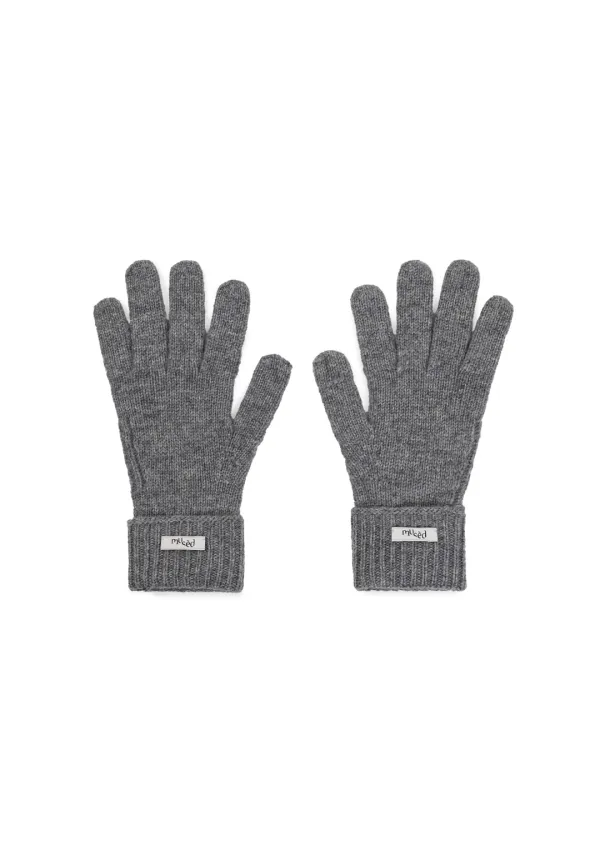 Mused Cashmere Knit Gloves - Grey