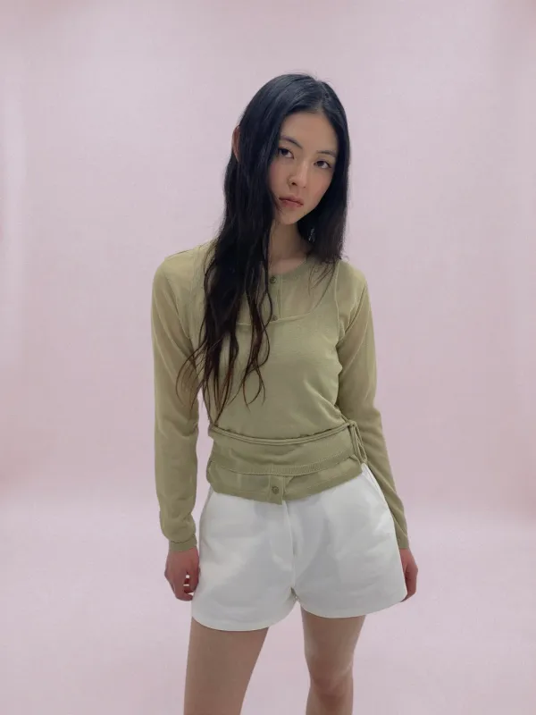 Mute Set Cardigan / Olive