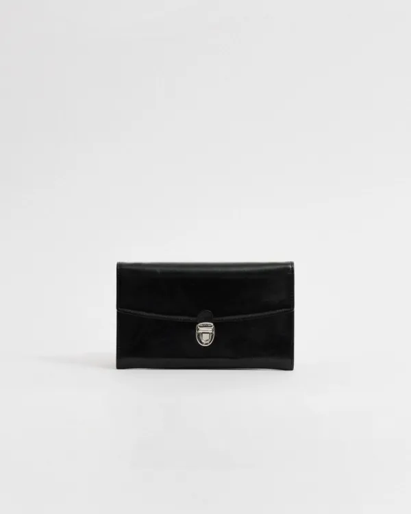 PORTE CARTES LOQUET ÉPAULE BLACK