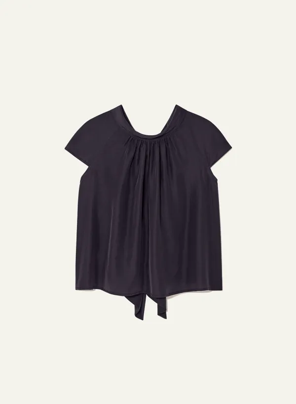 Gather Blouse Dark-Navy