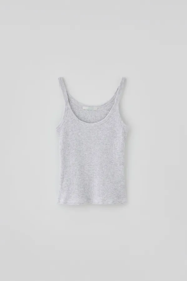 (1st re-stock) T/T Basic ribbed sleeveless (melange)