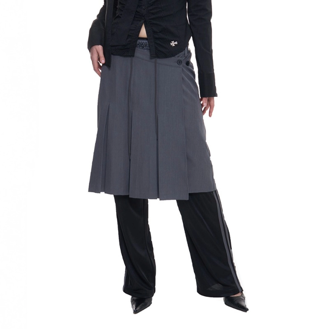 2000아카이브 DEPP SKIRT PANTS (CHARCOAL+BLACK) 상품 이미지 2