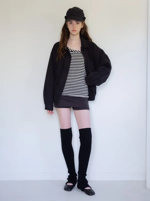 90s garment washing jumper (black)