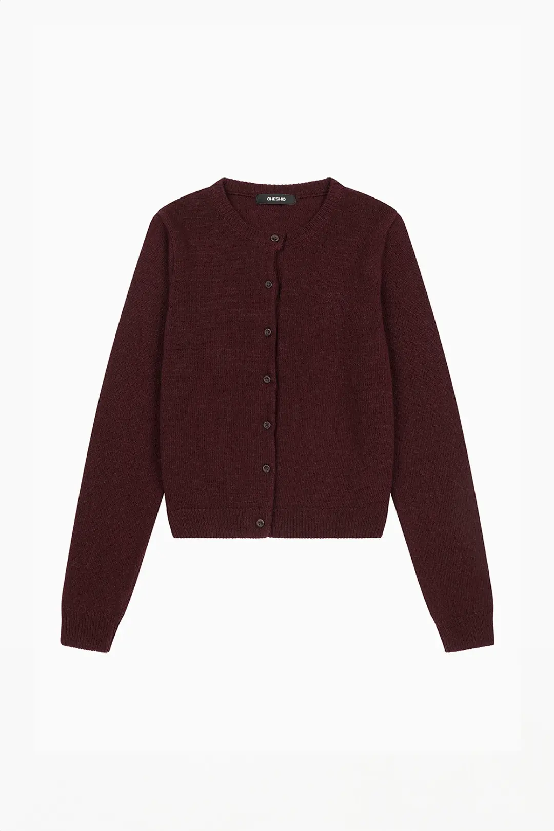 오헤시오 BASIC STANDARD CARDIGAN, BURGUNDY 상품 이미지 3