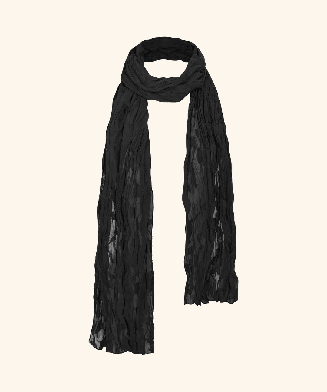 레터프롬문 Rose Crinkle Scarf (Black) 상품 이미지 1