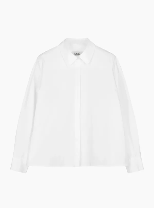 WRAP COTTON SHIRT (WHITE)
