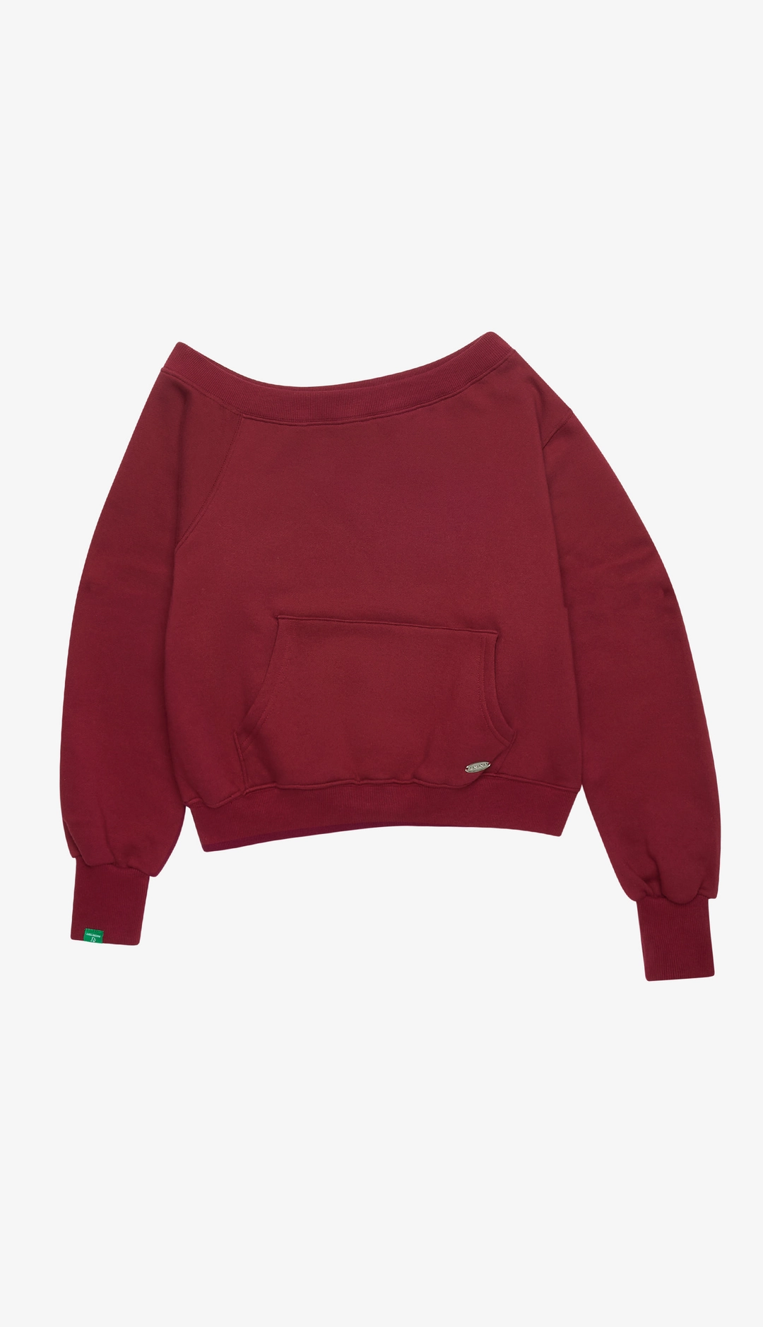 노컨텐츠 262. Pocket Boat Neck Sweatshirt _ Dark Red 상품 이미지 1