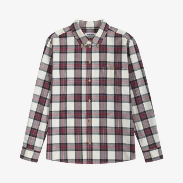 Regular Tartan Check Shirts (Ivory/Navy)
