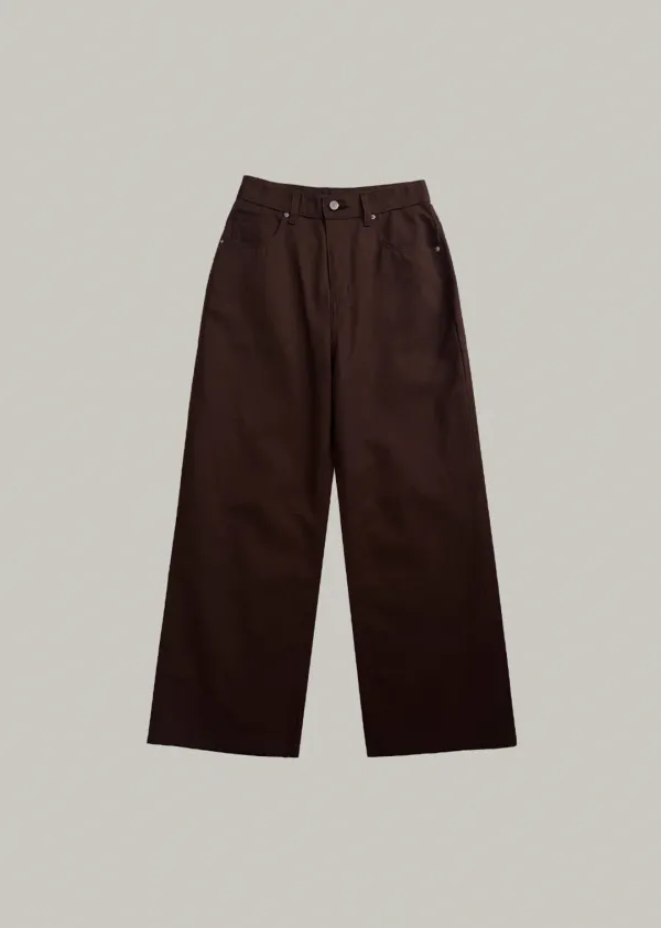 haze wide denim (brown)
