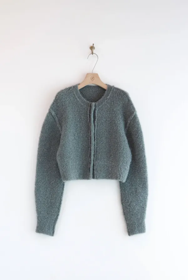 BUBBLE CARDIGAN (DUSTY TEAL)
